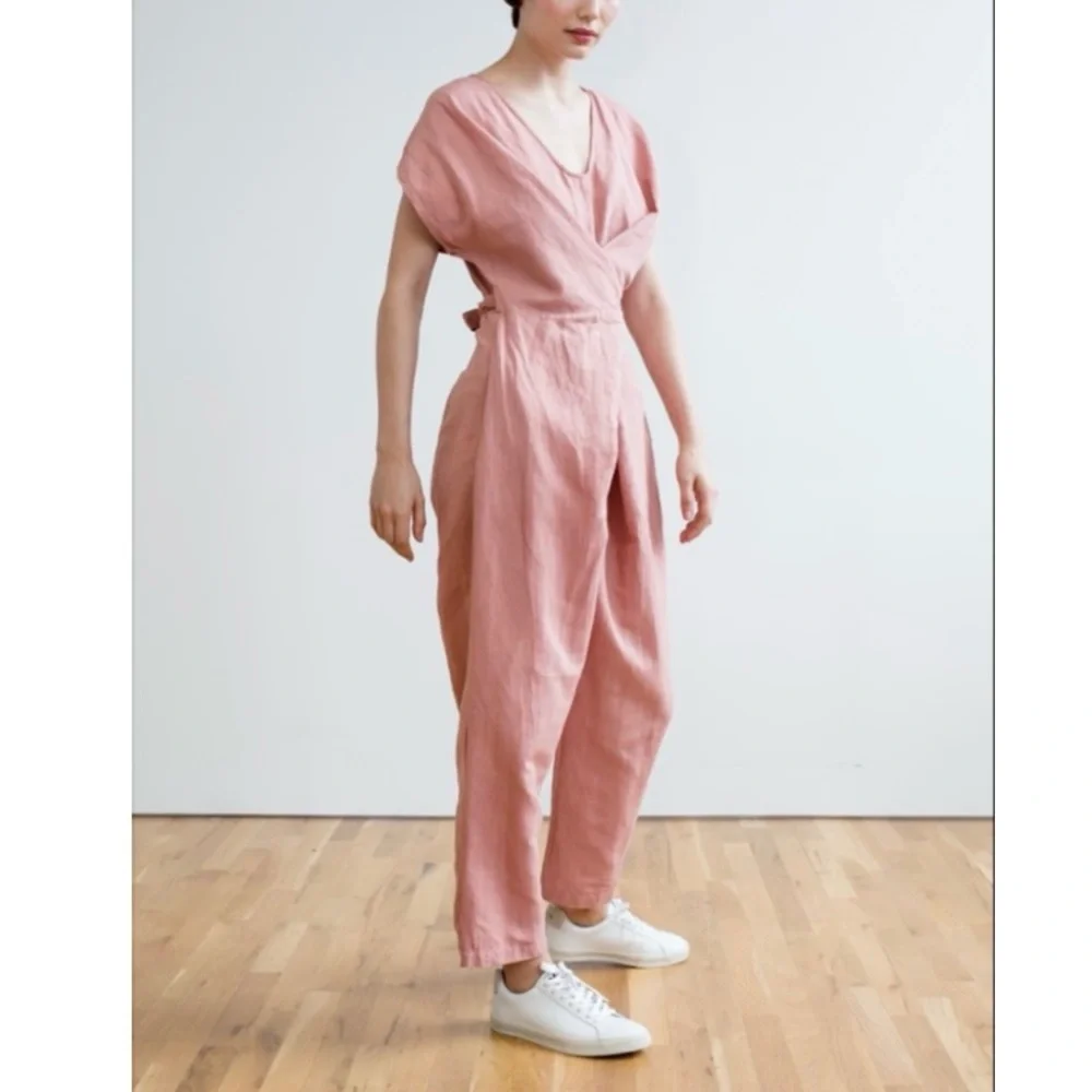 NWT Rujuta Sheth Venus jumpsuit in dusty pink - Picture 3 of 13